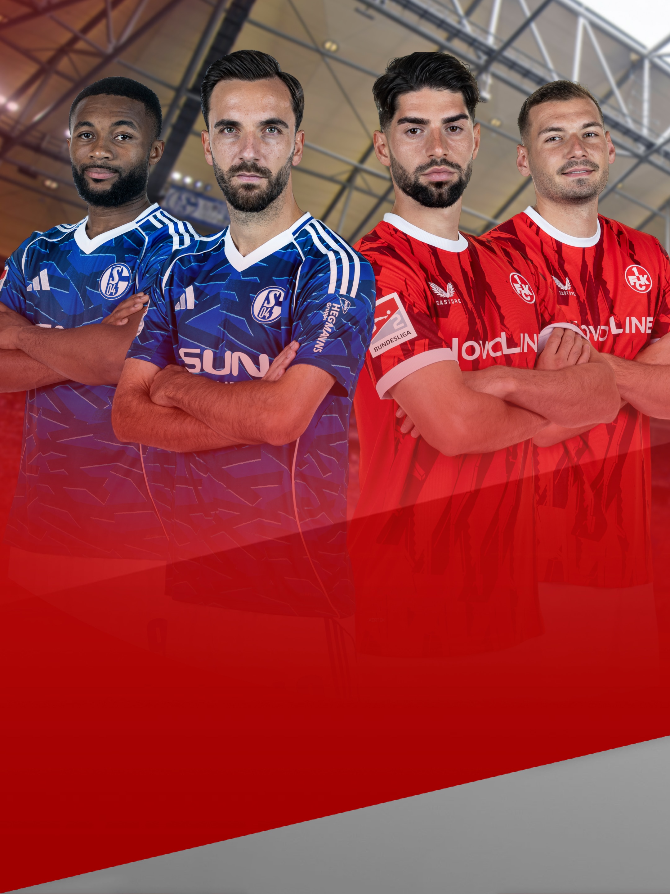 Jeweils zwei Spieler von FC Schalke 04 vs. 1. FC Kaiserlautern